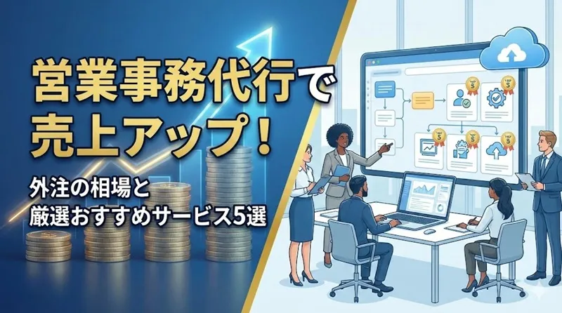 営業事務代行で売上アップ！外注の相場と厳選おすすめサービス5選