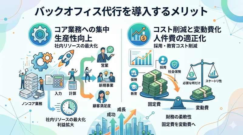バックオフィス代行サービスを導入するメリット